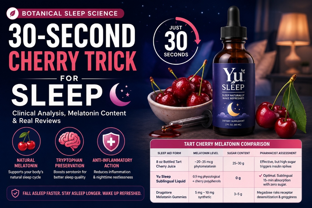 30-Second Cherry Trick for Sleep: Clinical Analysis, Melatonin Content & Real Reviews